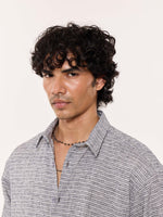 Load image into Gallery viewer, Grey Textured Cropped Shirt