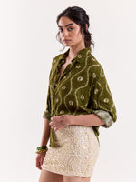 Load image into Gallery viewer, Hari Bandhani - Cropped Shirt