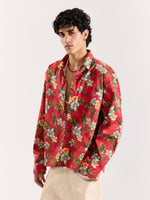Load image into Gallery viewer, Hibiscus Hawaiian Red Printed Shirt