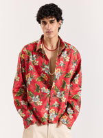 Load image into Gallery viewer, Hibiscus Hawaiian Red Printed Shirt