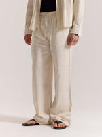 Load image into Gallery viewer, Natural Linen Pull-on Pants ( Pre-Order )