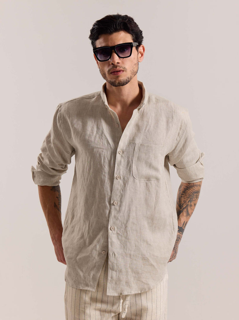 Natural Irish Linen Shirt