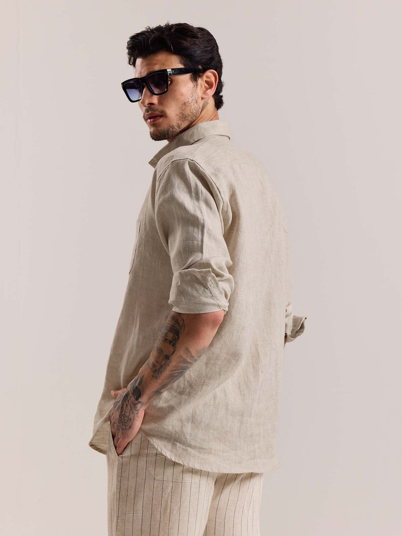 Natural Irish Linen Shirt