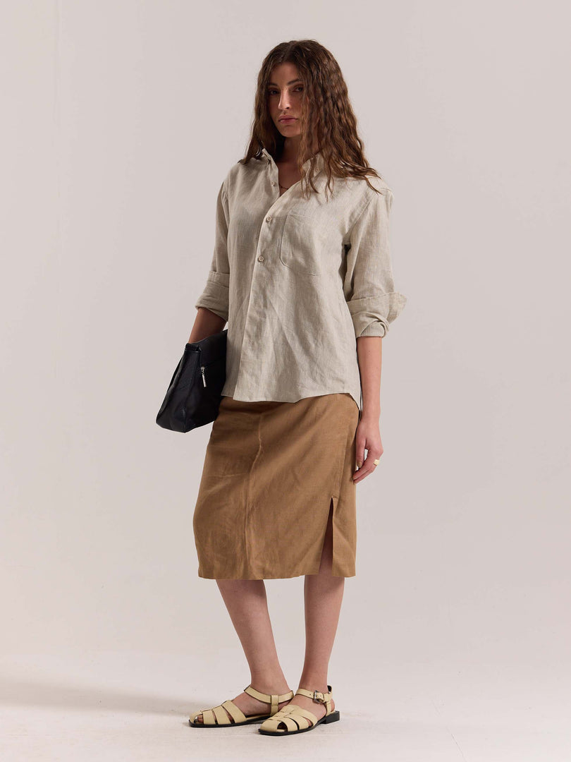 Natural Irish Linen Shirt