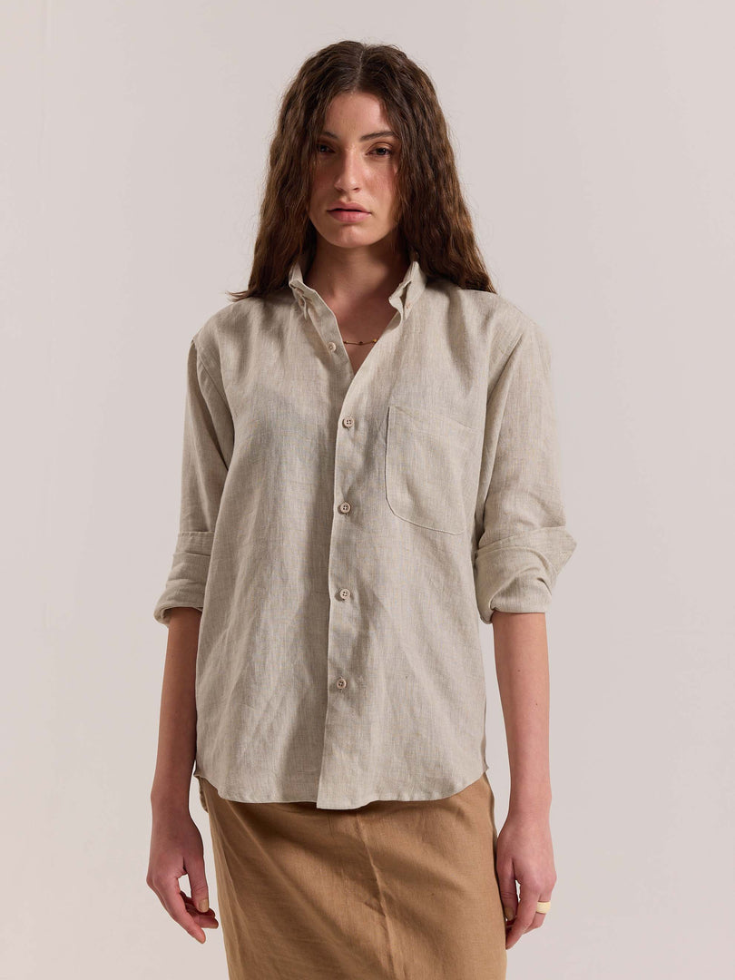 Natural Irish Linen Shirt