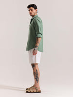 Load image into Gallery viewer, Sage Green Linen-blend Shirt