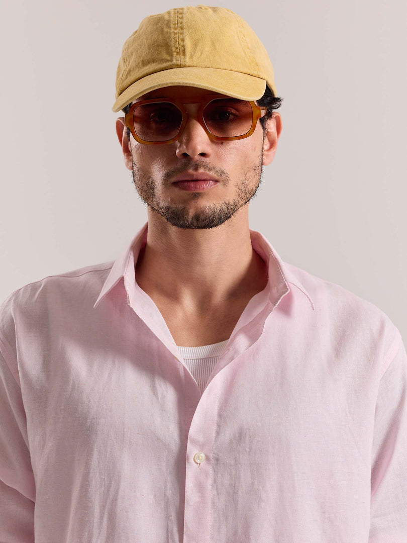 Light Pink Linen-blend Shirt (Pre-Order)