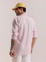 Load image into Gallery viewer, Light Pink Linen-blend Shirt (Pre-Order)