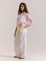 Load image into Gallery viewer, Light Pink Linen-blend Shirt (Pre-Order)