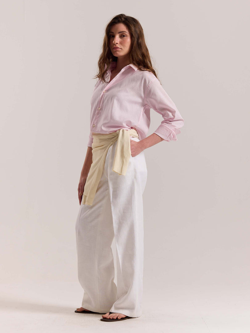 Light Pink Linen-blend Shirt (Pre-Order)