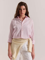 Load image into Gallery viewer, Light Pink Linen-blend Shirt (Pre-Order)
