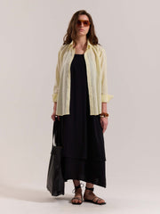 Light Yellow Linen-blend Shirt