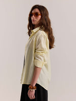 Load image into Gallery viewer, Light Yellow Linen-blend Shirt