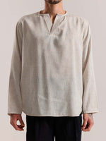 Load image into Gallery viewer, Natural Textured Linen Pullover