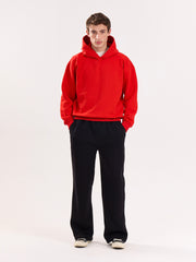 Red Cropped Fit Hoodie