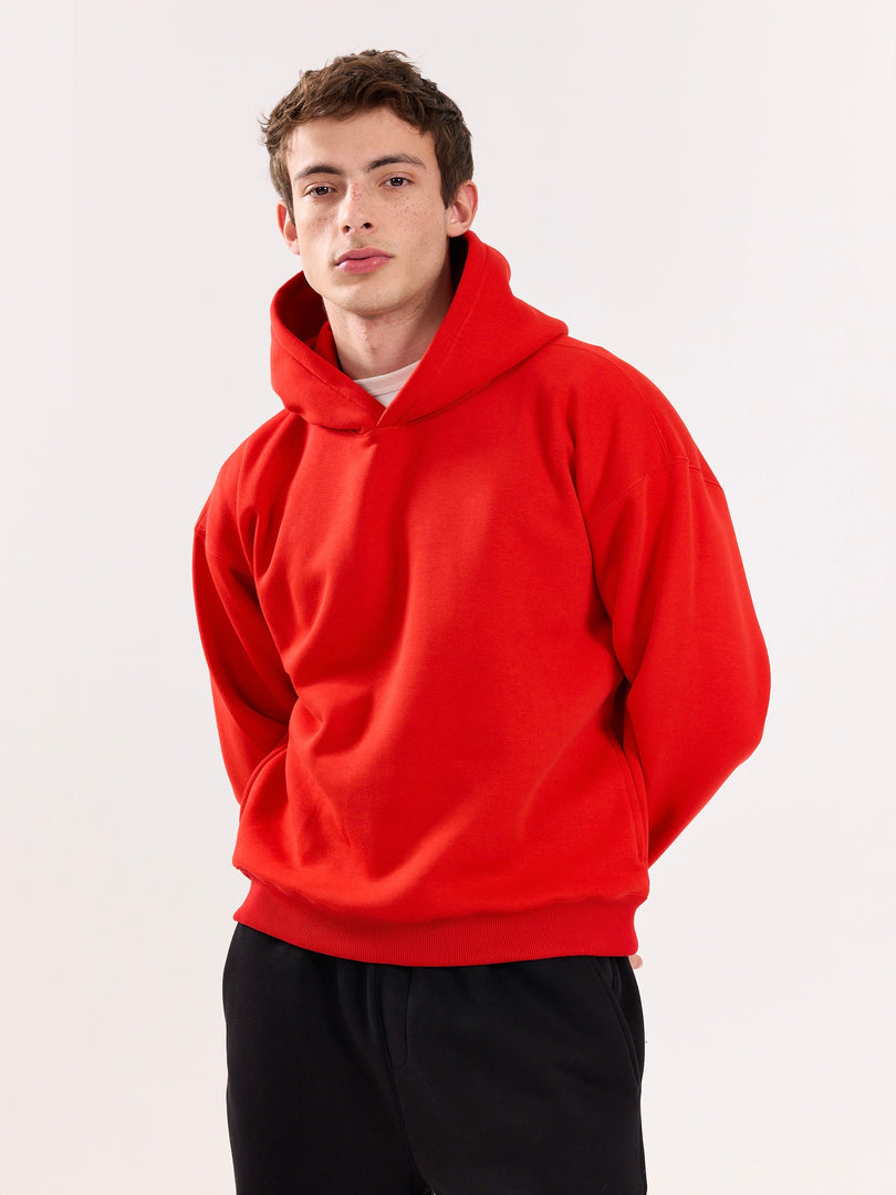 Red Cropped Fit Hoodie ( Pre-Order )
