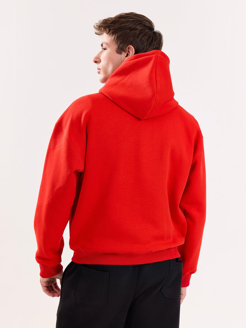 Red Cropped Fit Hoodie ( Pre-Order )