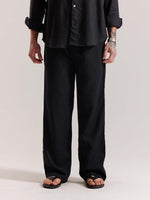Load image into Gallery viewer, Black Linen Pull-on Pants (Pre-order)