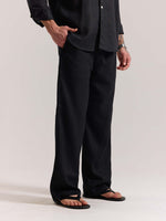 Load image into Gallery viewer, Black Linen Pull-on Pants (Pre-order)