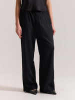 Load image into Gallery viewer, Black Linen Pull-on Pants (Pre-order)