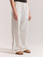 Load image into Gallery viewer, White Linen Pull-on Pants
