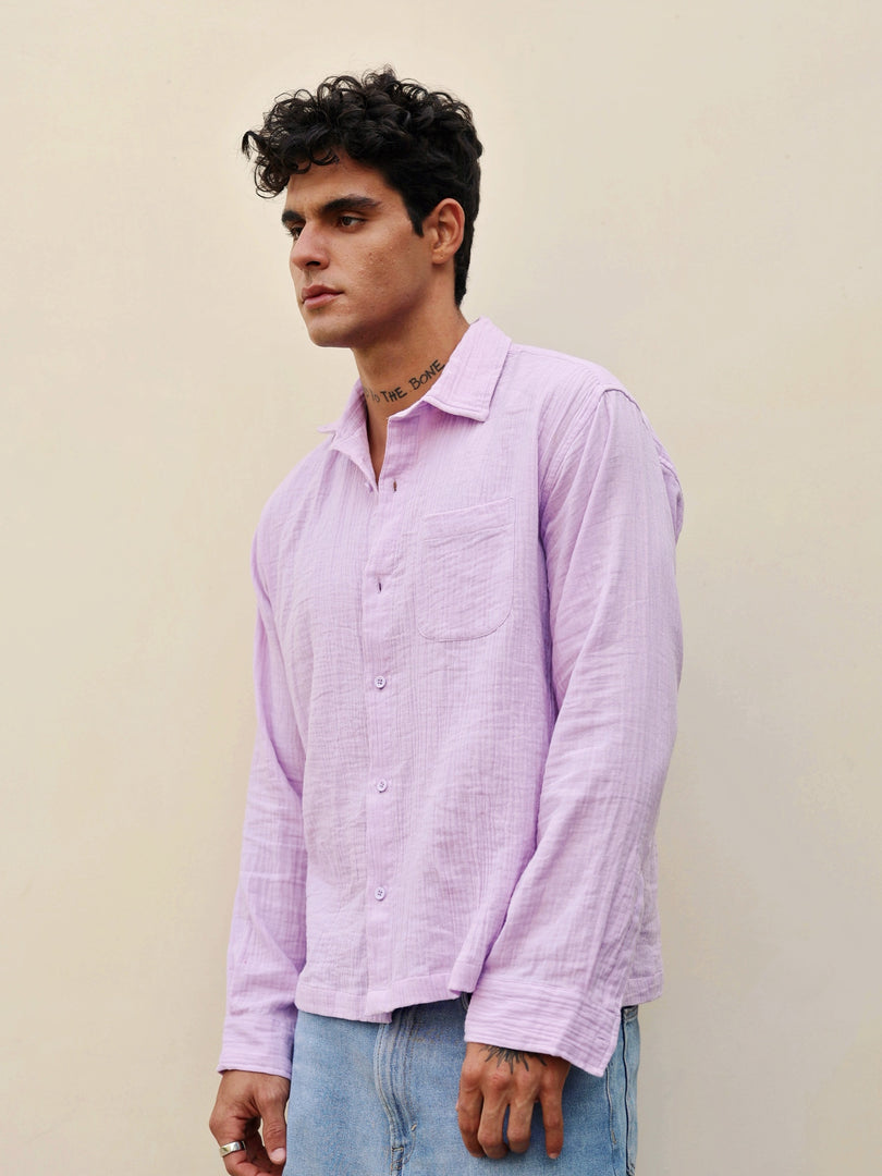Lavender Gauze Holiday Shirt
