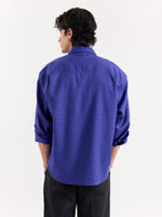Load image into Gallery viewer, Indigo Linen Cropped Shirt