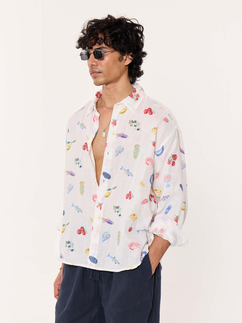 Italian Summer Gauze Holiday Shirt