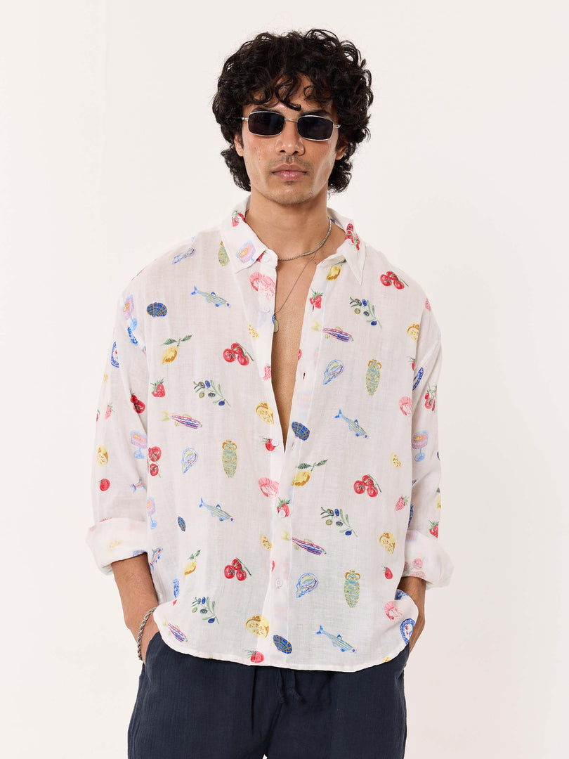 Italian Summer Gauze Holiday Shirt