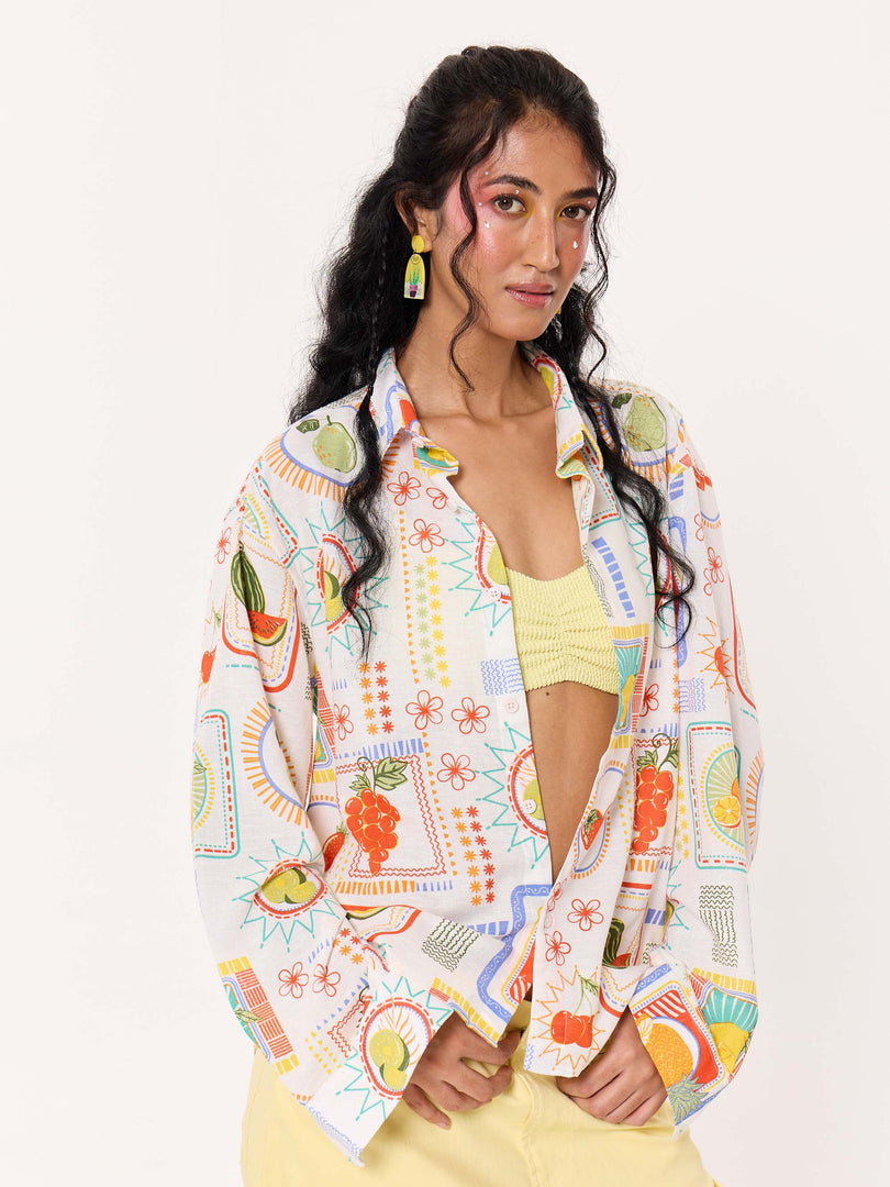 Juicy Days Printed Cropped Shirt