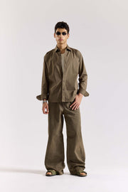 Khaki Green Poplin Shirt