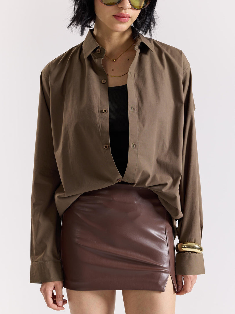 Khaki Green Poplin Shirt