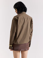 Load image into Gallery viewer, Khaki Green Poplin Shirt