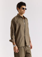 Load image into Gallery viewer, Khaki Green Poplin Shirt
