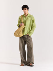 Light Green Gauze Holiday Shirt