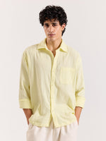 Load image into Gallery viewer, Lemon Yellow Gauze Holiday Shirt