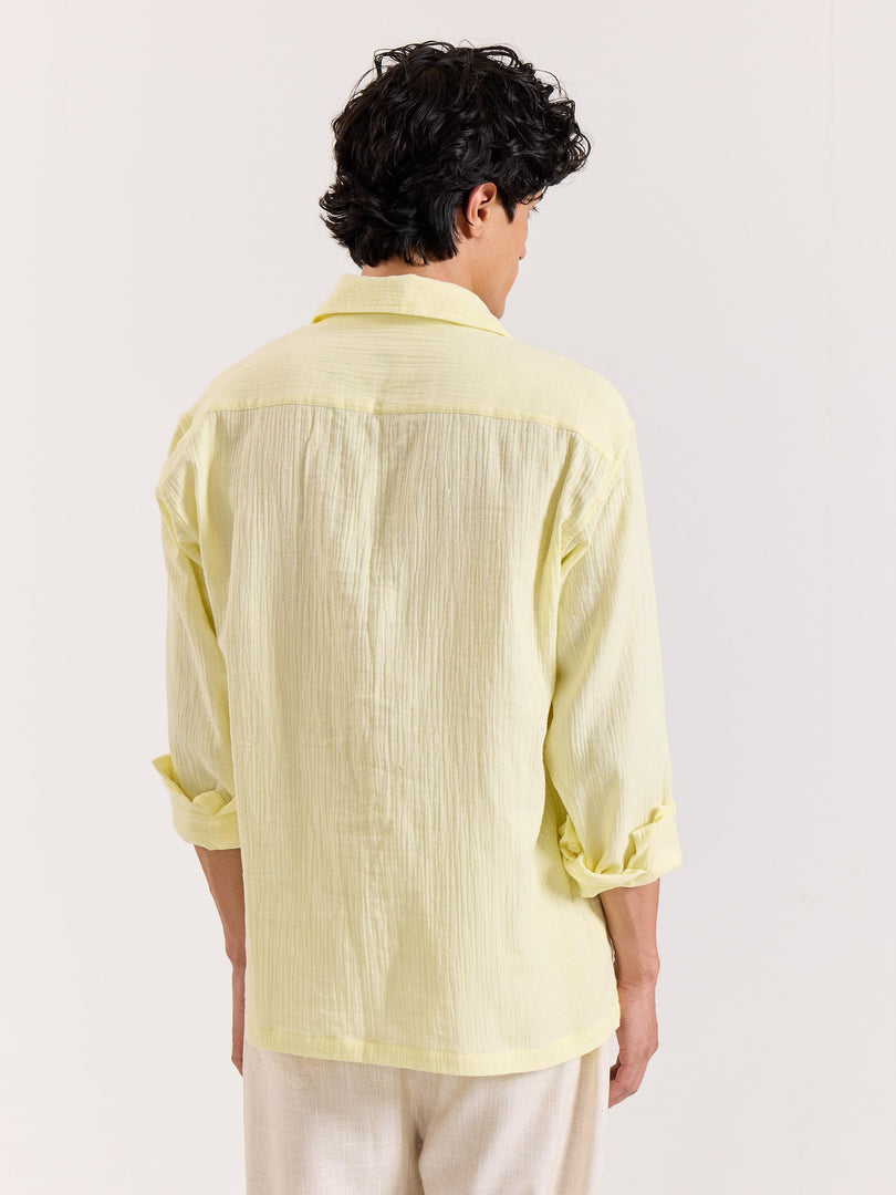 Lemon Yellow Gauze Holiday Shirt