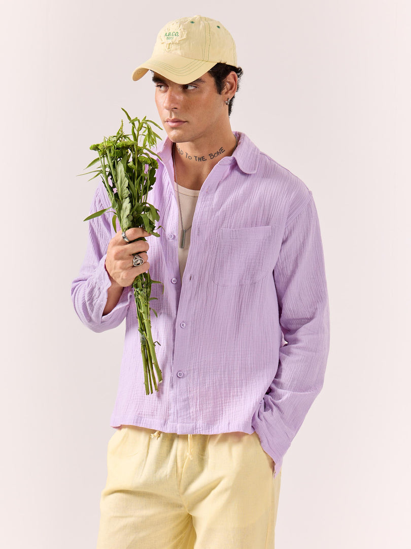 Lavender Gauze Holiday Shirt