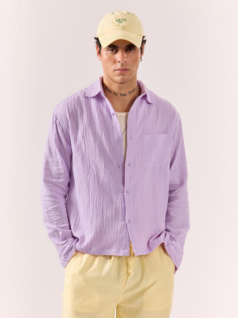 Lavender Gauze Holiday Shirt