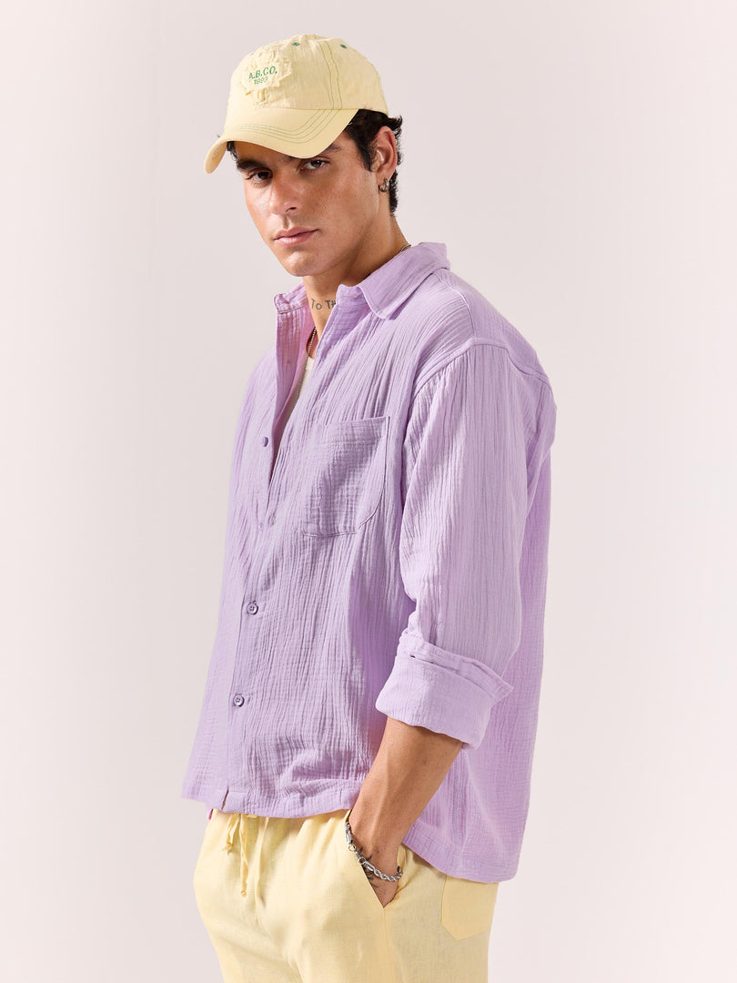 Lavender Gauze Holiday Shirt