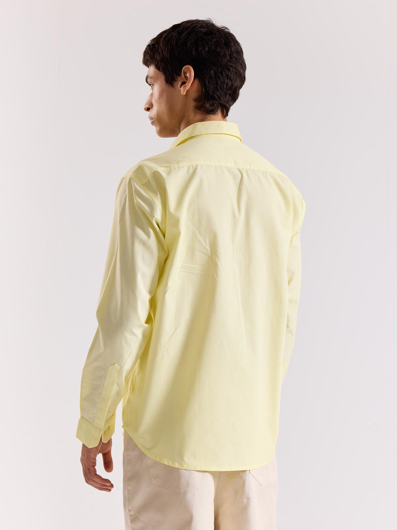 Lemon Yellow Poplin Shirt