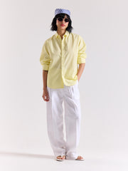 Lemon Yellow Poplin Shirt