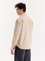 Load image into Gallery viewer, Light Beige Corduroy Oversized Shirt