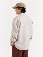 Load image into Gallery viewer, Light Beige Linen Cropped Shirt