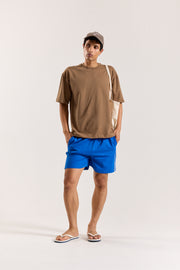 Light Brown Loose Fit Cropped T-Shirt