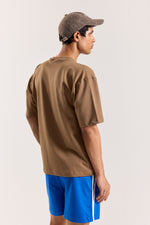 Load image into Gallery viewer, Light Brown Loose Fit Cropped T-Shirt