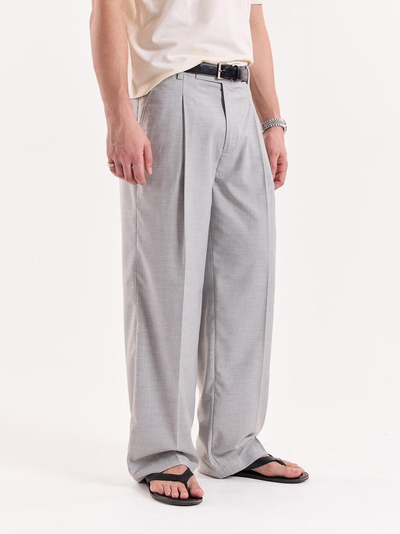 Light Grey Baggy Fit Trousers