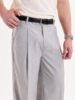 Load image into Gallery viewer, Light Grey Baggy Fit Trousers