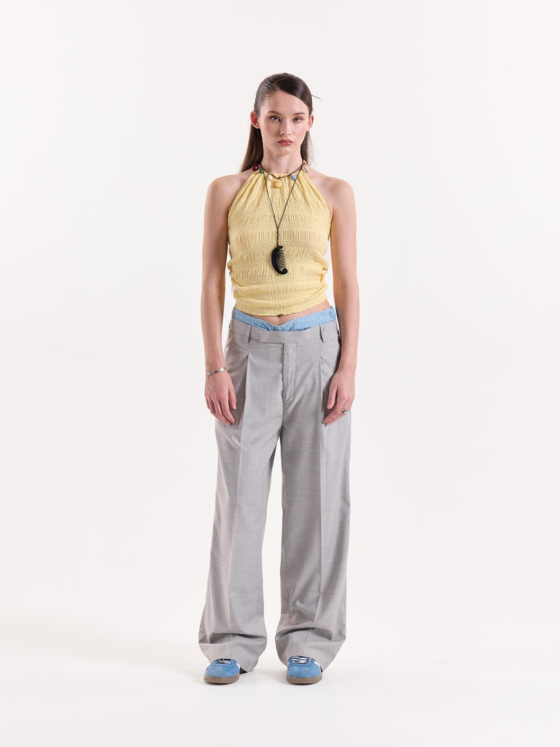 Light Grey Baggy Fit Trousers