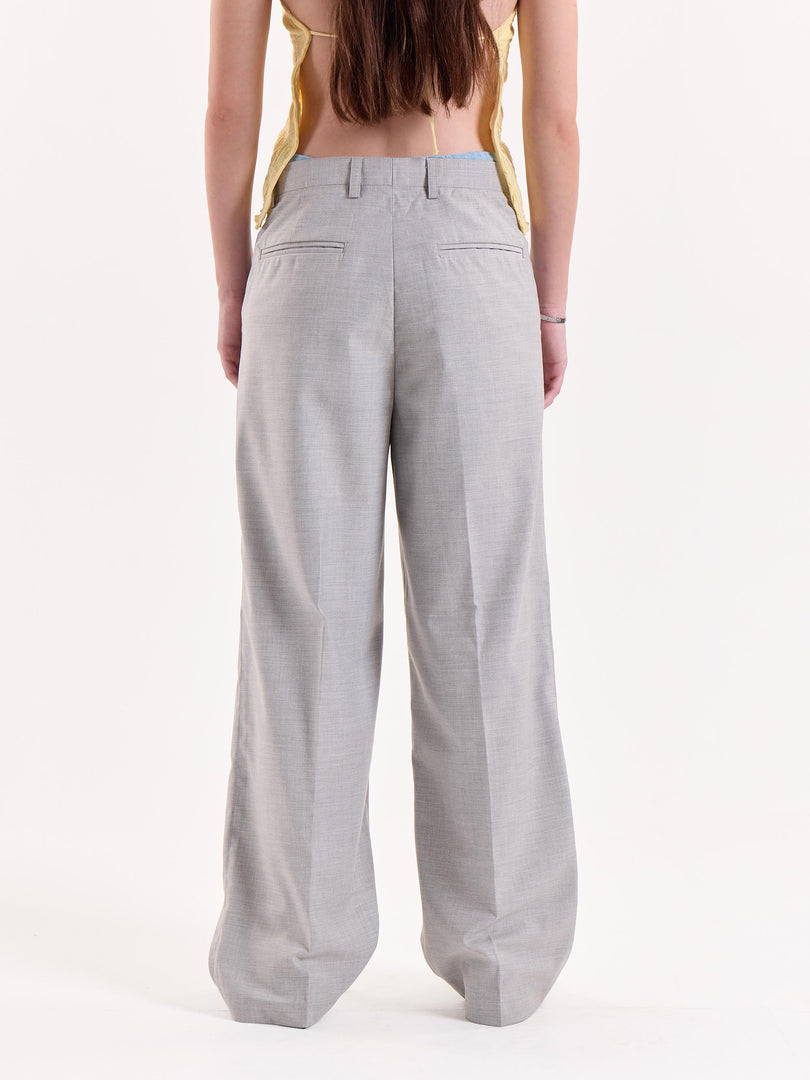 Light Grey Baggy Fit Trousers